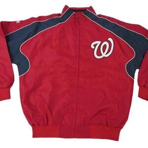 Majestic  Washington Nationals Full Zip Dugout Jacket NWOT Med Tall